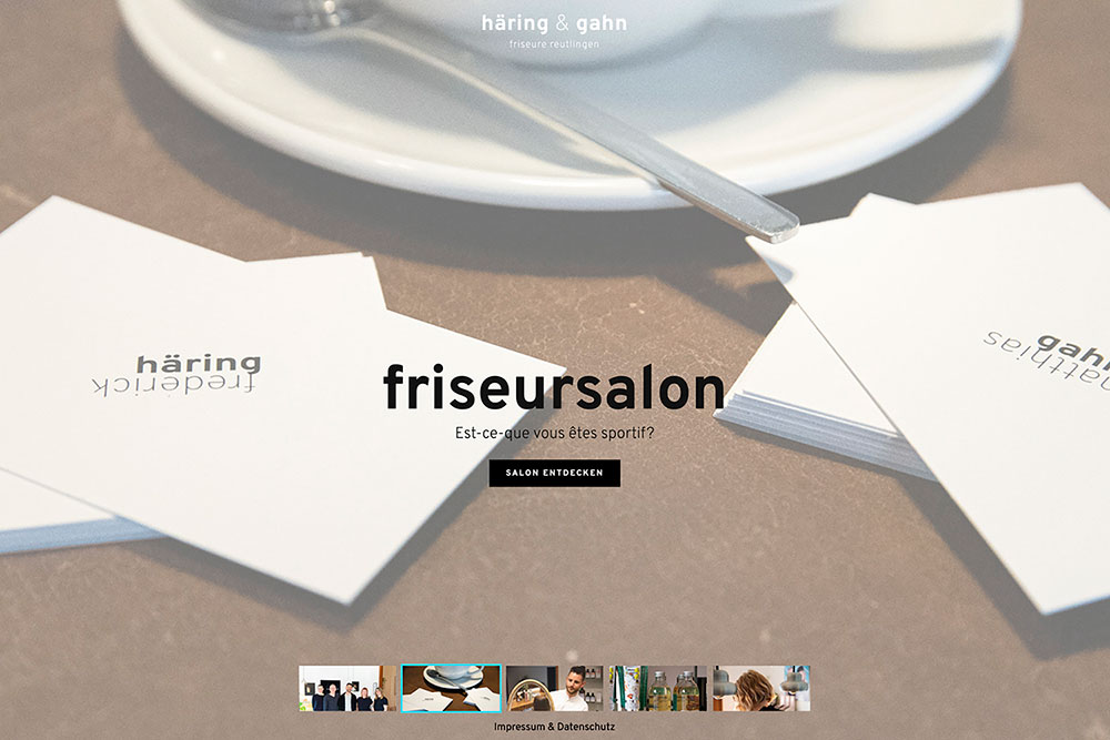 Webdesigner Tübingen Reutlingen Friseur Webseite Design mit Buchungssystem